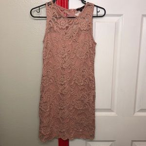 Pink lace dress